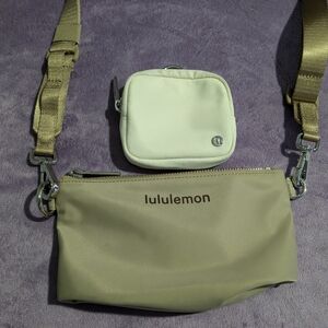 lululemon athletica Beige and Cream Crossbody Bag